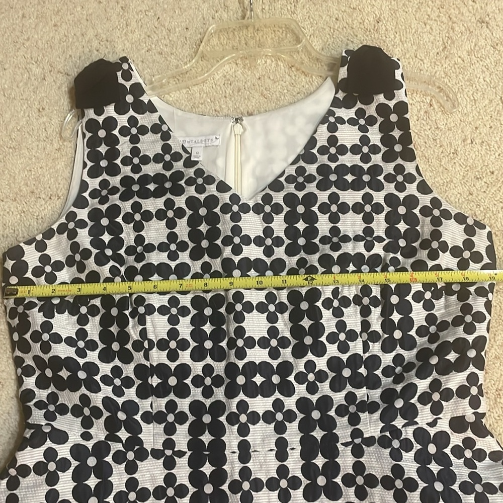 rsvp by TALBOTS Size 12 Sleeveless Dress. Deep Navy and Off White. - Picture 10 of 16